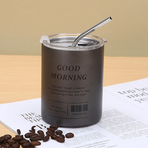 Gobelet isotherme réutilisable en acier inoxydable à double paroi avec paille pour café chaud et froid – Vente en gros - Product Image 4