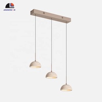 Lustres suspendus linéaires en marbre moderne de luxe décoratifs à LED pour escalier d'hôtel, table à manger noire