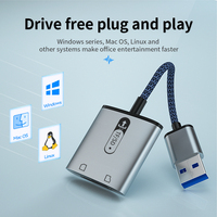 Penjualan Laris Pembaca Kartu OTG Usb 3.0 Pembaca Kartu Multifungsi Tf/Sd 2-In-1 Pembaca Kartu Port Ganda Dapat Dibaca Pada Saat Bersamaan