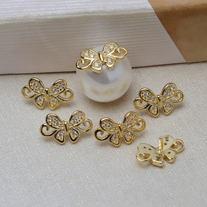 Perle en forme de papillon baroque en argent 925 faite à la main, porte-bijoux vide à faire soi-même, accessoire de bijouterie, trouvailles de bijouterie 3846 - Product Image 2