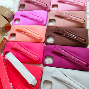 Custodia per cellulare in silicone impermeabile antiurto per 17/16/15/14/13/12/11 Pro Max con scatola e cover posteriore morbida a forma di rossetto - Product Image 6