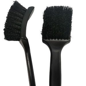 Yi Kailing Car Tire Brush Stiff Bristle PP <b>Material</b> Black And <b>Red</b> For Wheel Cleaning - Product Image 5