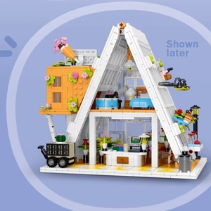 MORK 031065 Invernadero de Cristal Tienda de Flores Vista Callejera MOC Ladrillos de <span class=keywords><strong>Arquitectura</strong></span> Modular Juguetes Educativos Regalos Sets de Bloques de Construcción - Product Image 4