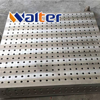 Table de soudage en acier nitrué 3D robuste 1000x2000mm avec trous de maille de 16mm