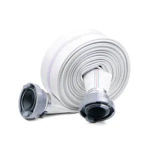 Flexible Reinforced Canvas Covered Layflat Fire Hose 2.5 Inch Agricultural Irrigation Canvas Hose Pipe