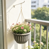Pot de fleurs suspendu léger et durable, écologique, peint, de luxe, pour jardin et maison