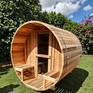 El tablero curvo de <span class=keywords><strong>la</strong></span> sauna cilíndrica de madera de hierro es tan liso como una lavabo, brillante y sin sensación de opresión. - Product Image 6
