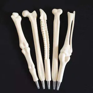 Caneta de espinha em forma de osso, novidade, caneta de esfera para lembranças, caneta de osso promocional