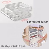 Bestseller Stapelbare Aktenschrank-Regale Unter-Schrank-Korb Organizer Kleiderschrank-Aufbewahrung Schublade