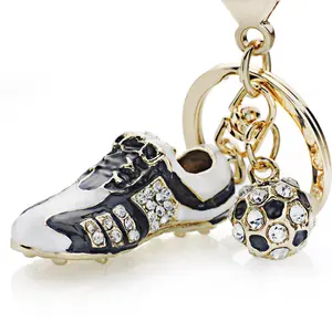 Men's Cool Football Shoes Sneakers Metal Pendant Diamond Keychain Alloy And Zinc Carabiner Keyring Great Gift Idea