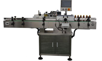 Machine d'étiquetage automatique double face pour bouteilles plates, colle humide, étiquetage métal/verre, entraînement moteur, meilleur fournisseur