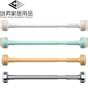 <span class=keywords><strong>Tringle</strong></span> de douche moderne de luxe en acier inoxydable, longue, rétractable, à angle unique, <span class=keywords><strong>sans</strong></span> perçage, pour fenêtre en <span class=keywords><strong>baie</strong></span>, type à ressort - Product Image 1