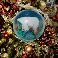 Ornements en verre faits à la main personnalisés avec impression couleur intégrale - Décorations de Noël personnalisées avec peinture intérieure