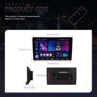 Podofo 9 ''4 + 64G Android Universel Autoradio Stéréo 2 Din Autoradio Sans Fil CarPlay/Android Auto GPS WIFI FM RDS AI DSP BT EQ