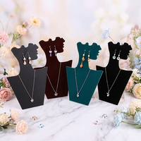 Support de Présentation Pliant en Velours pour Bijoux, Colliers et Boucles d'Oreilles, Idéal pour Magasins de Bijoux et Prises de Vue en Direct - Produit Phare Transfrontalier