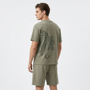 Conjuntos de Camisetas Polo Casuales de Verano Estilo Hip Hop, de Algodón y Poliéster, con Cierre, para Hombre, con Logotipo Personalizado, Conjunto de Camiseta y Pantalones Cortos con Cierre - Product Image 5