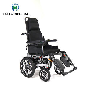 Fauteuil roulant électrique pliable léger Offre Spéciale fauteuil roulant mobile portable pliable pour personne handicapée et âgée - Product Image 1