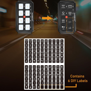 Autocollants en gros en vrac bouton de voiture autocollant lumineux lueur fluorescente lumineuse étanche résistant aux UV décalcomanies pour autocollants de voiture - Product Image 6