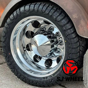 <span class=keywords><strong>Jantes</strong></span> en aluminium poli SJ Custom Dually Cabral avec enjoliveurs à pointes, 15, 16, 17 pouces, 6x139.7, 8x165.1 pour Ram Silverado - Product Image 4