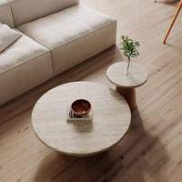 Table basse de style rétro moderne simple, meubles de maison, table d'appoint pour salon, style panneau en bois