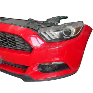 Ensemble de pare-chocs avant comprenant la calandre, les feux de brouillard, le ventilateur de radiateur et le kit carrosserie rouge pour les modèles <span class=keywords><strong>Ford</strong></span> <span class=keywords><strong>Mustang</strong></span> 2015-2017. - Product Image 2