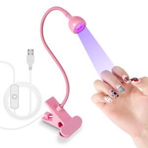 Lámpara de Mesa Metálica LED UV <span class=keywords><strong>con</strong></span> Clip para Esmalte de Uñas en Gel <span class=keywords><strong>con</strong></span> Soportes y Enchufes UE/EE. UU., Secador de Uñas de Salón para Arte y Belleza de Uñas - Product Image 3