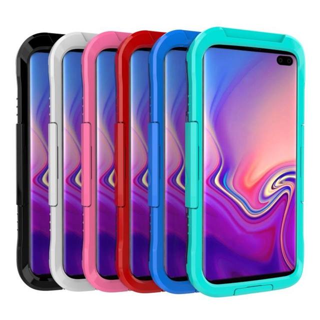 Full Protective Cover IP68 Mobile Waterproof Shockproof Cell Phone Case for Samsung Galaxy S10/S10 Plus PET Touch Screen