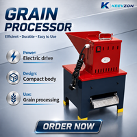 Machine à moudre les grains à chargement facile et broyage fluide pour l'alimentation des volailles, du bétail et du stockage, avec corps métallique, large entrée et support stable