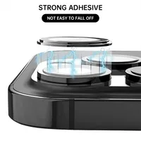 Protecteur d'écran d'objectif de caméra en verre trempé de couverture arrière pour Iphone 15 14 Pro Max