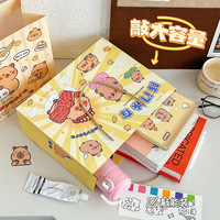 Sac cadeau de dessin animé Capybara mignon en gros sac d'école de shopping créatif pour dessert thé au lait