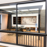 Fenêtres en aluminium pour maisons, à rupture de pont thermique, double vitrage, fenêtre coulissante en aluminium insonorisée, résistance au vent, villa
