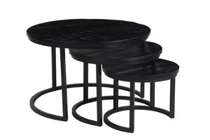 Classy Designer Coffee <b>Table</b> Set Iron/wood Round Coffee <b>Table</b> Set Of 3 Living Room Furniture In Bulk Price Collection - Product Image 4