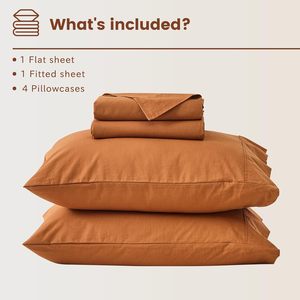 100% Pháp lanh lanh Tấm đặt Nữ Hoàng kích thước-6 mảnh thêm sâu Túi 18-24 inch - Product Image 3