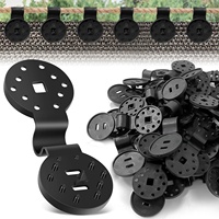 Clips et crochets pour filet d'ombrage de serre - Fixations en plastique robustes pour filet pare-soleil, filet pare-vent et bâches