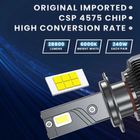 Ampoules de phares LED pour voiture K13 MAX 240W 30000LM Kit de conversion de phares automatiques H1 H3 H4 H7 H11 9004 9005 9006 9007 9012