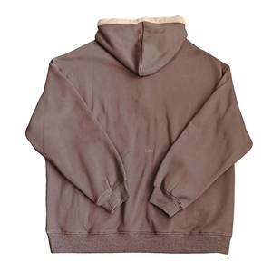 Sudadera con Capucha Personalizada Antiestática, Color Marrón Oscuro, de Forro Polar de Peso Medio para Invierno, con Cordón Ajustable, Bordado, Estilo Holgado, Informal para <span class=keywords><strong>Hombre</strong></span> - Product Image 2
