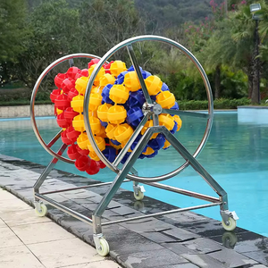 Xách tay thiết yếu nổi thép không gỉ Con lăn hồ bơi làn đường dây Reel với PC Chất liệu cần thiết hồ bơi & phụ kiện - Product Image 1