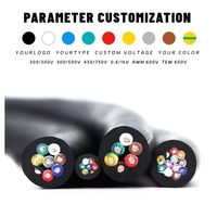 Kabel Fleksibel ZC-RVV Royal Cord 300/500V Tahan Api 3 Inti Tembaga PVC Multi-core Berlapis PVC untuk Kabel Rumah dan Industri
