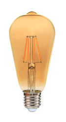 Schneller Versand CE RoHS LED Edison Glühbirne Filamentlampe ST64 E27 4W 400W Klarglas <span class=keywords><strong>Lesn</strong></span> LED Filament Glühbirne Nicht Dimmbar - Product Image 3