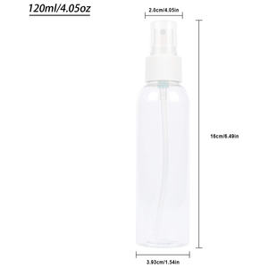 Transparent Fine <b>Mist</b> Spray <b>Bottle</b> 30ml 50ml 60ml 80ml 100ml 120ml 150ml PET Plastic <b>Bottle</b> with Sprayer Pump - Product Image 2