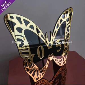 Luxury Design Gold White <b>Table</b> <b>Numbers</b> 10 Sign <b>Holder</b> <b>Wedding</b> Event Decorations <b>Table</b> <b>Number</b> - Product Image 5