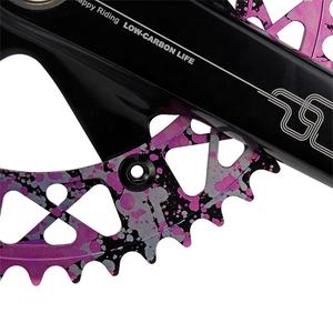 신제품 아노다이징 컬러 크랭크암 165mm/170mm BCD 144mm 알루미늄 AZ1-AS232-1 48T/49/50T 트랙/싱글/픽시 기어 자전거 크랭크셋 - Product Image 2