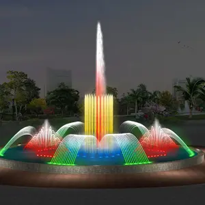 Outdoor Large Music Water Dance Floating Fountain With DMX512 Lights