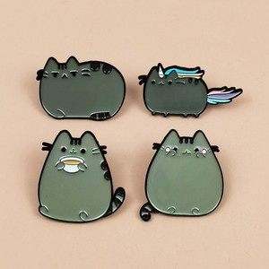 귀여운 고양이 에나멜 핀, 카와이 뚱뚱한 고양이 라펠 브로치, 만화 새끼 고양이 배지 (웨딩 백팩, 모자용) - Product Image 2
