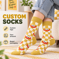 Chaussettes personnalisées en tricot doux, ajoutez votre logo, motif personnalisé, choix de couleurs, chaussettes mi-mollet personnalisées pour les cadeaux et événements d'équipe