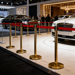 Crowd Control Stanchion Retractable Belt <strong>Barrier</strong> With Water Tank Base Portable <strong>Barrier</strong> for Airport Security &amp; Event Management - Product Image 2