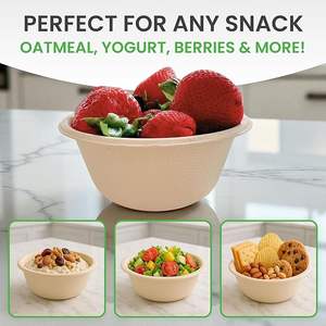 100% <b>Disposable</b> Compostable Bagasse <b>Food</b> Tray Sugarcane Paper Plate to go <b>containers</b> - Product Image 5