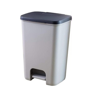 Pattumiera con Pedale in Plastica Grigia 40 L per Rifiuti Domestici - Product Image 1
