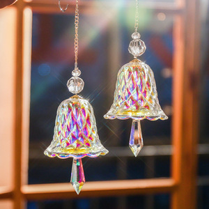 Campana de Viento de Cristal Art Deco Moderna, Colgante de Cristal Arcoíris Transfronterizo para Atrapasueños de Exterior, Decoración Navideña y para Bodas - Product Image 1