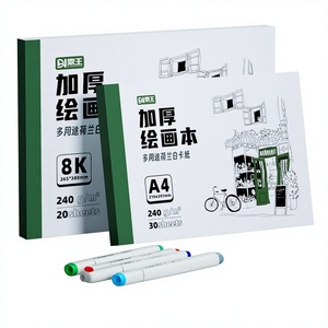 สมุด<span class=keywords><strong>วาด</strong></span>เขียนกระดาษแข็งสีขาวแบบดัตช์ A4/A5 สำหรับเด็ก ใช้สำหรับงานศิลปะ ใช้กับปากกาอะคริลิค ดินสอสี สมุด<span class=keywords><strong>วาด</strong></span>ภาพสีน้ำ - Product Image 1